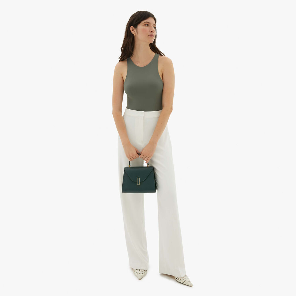 Valextra Borsetta a mano Mini in Pelle Verde | Valextra Iside Offerta San Valentino