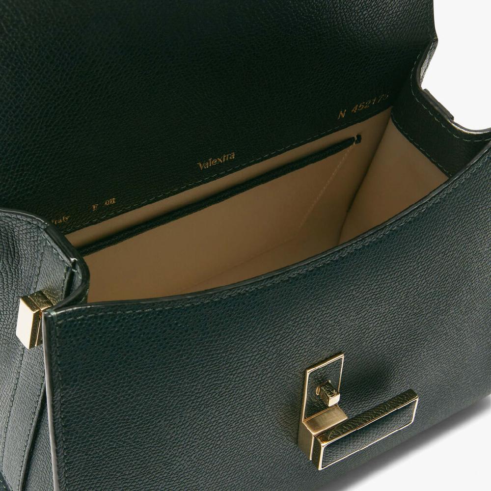 Valextra Borsetta a mano Mini in Pelle Verde | Valextra Iside Offerta San Valentino