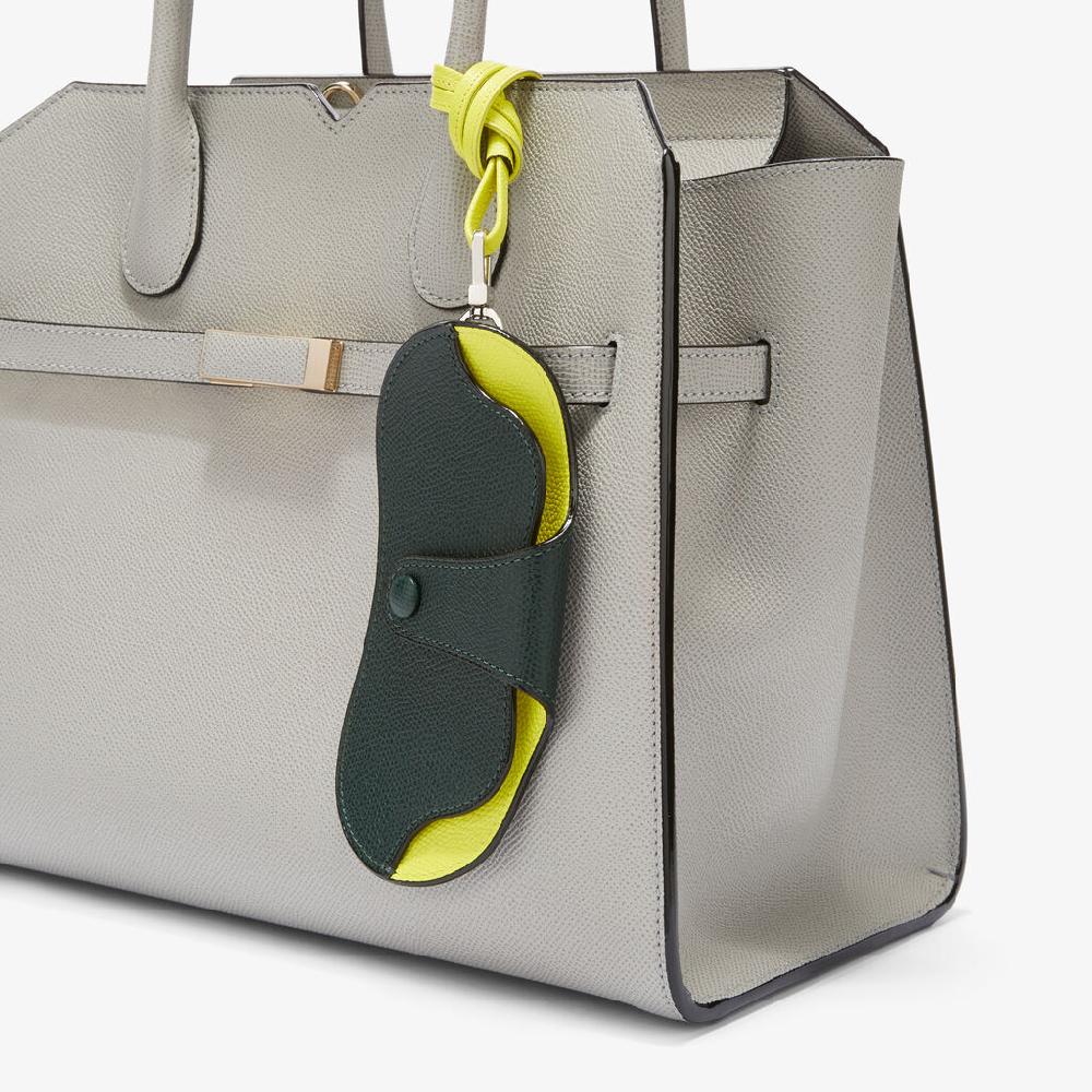 Valextra Custodia occhiali di Lusso in Pelle Verde e Gialla lime | Valextra Offerta Anniversario