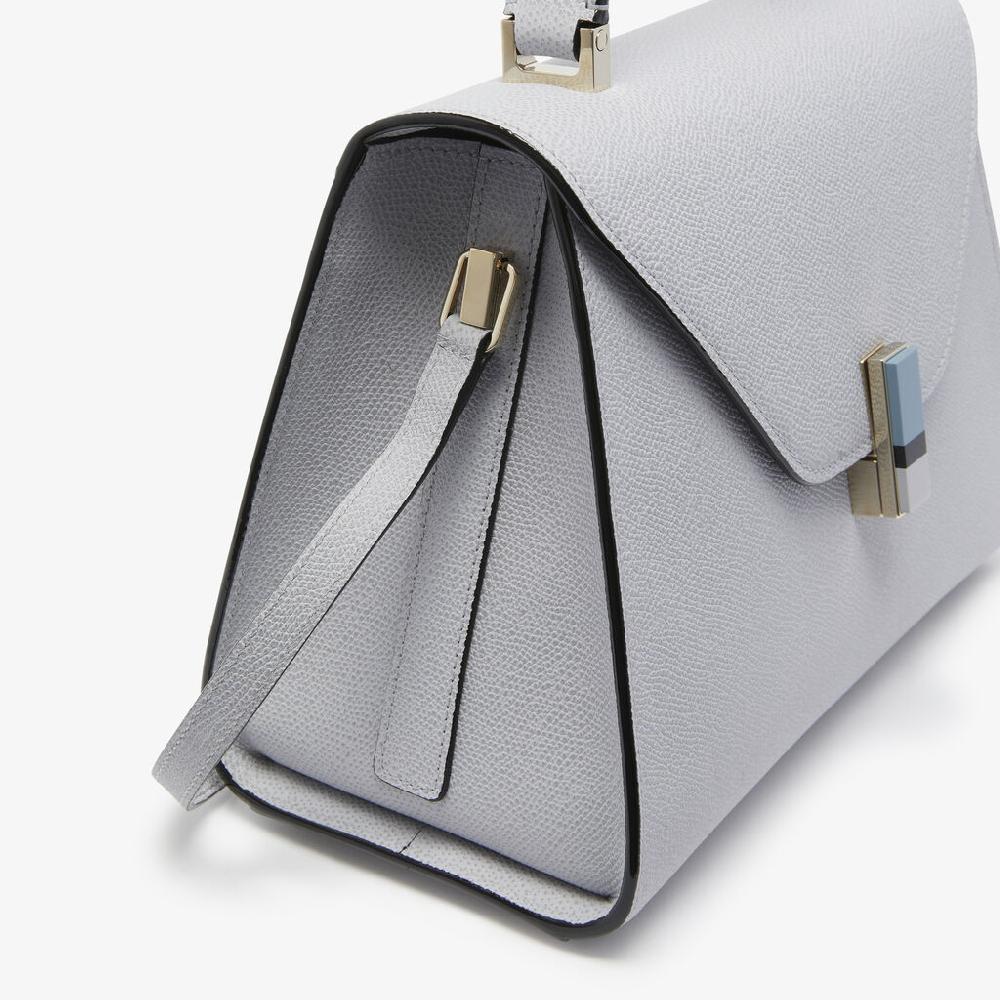 Valextra Borsa a mano da Donna in Pelle Grigia | Valextra Iside Online Outlet