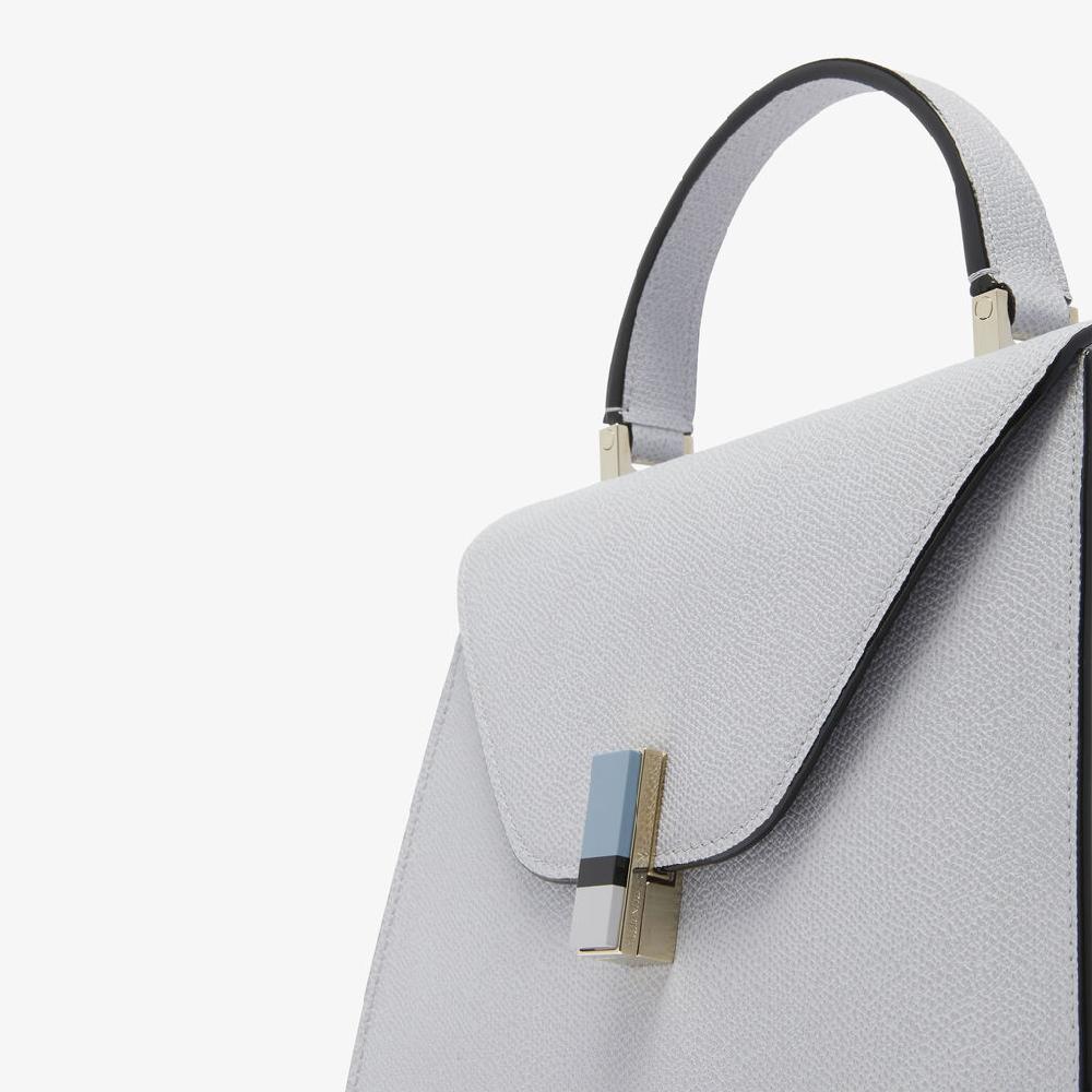Valextra Borsa a mano da Donna in Pelle Grigia | Valextra Iside Online Outlet