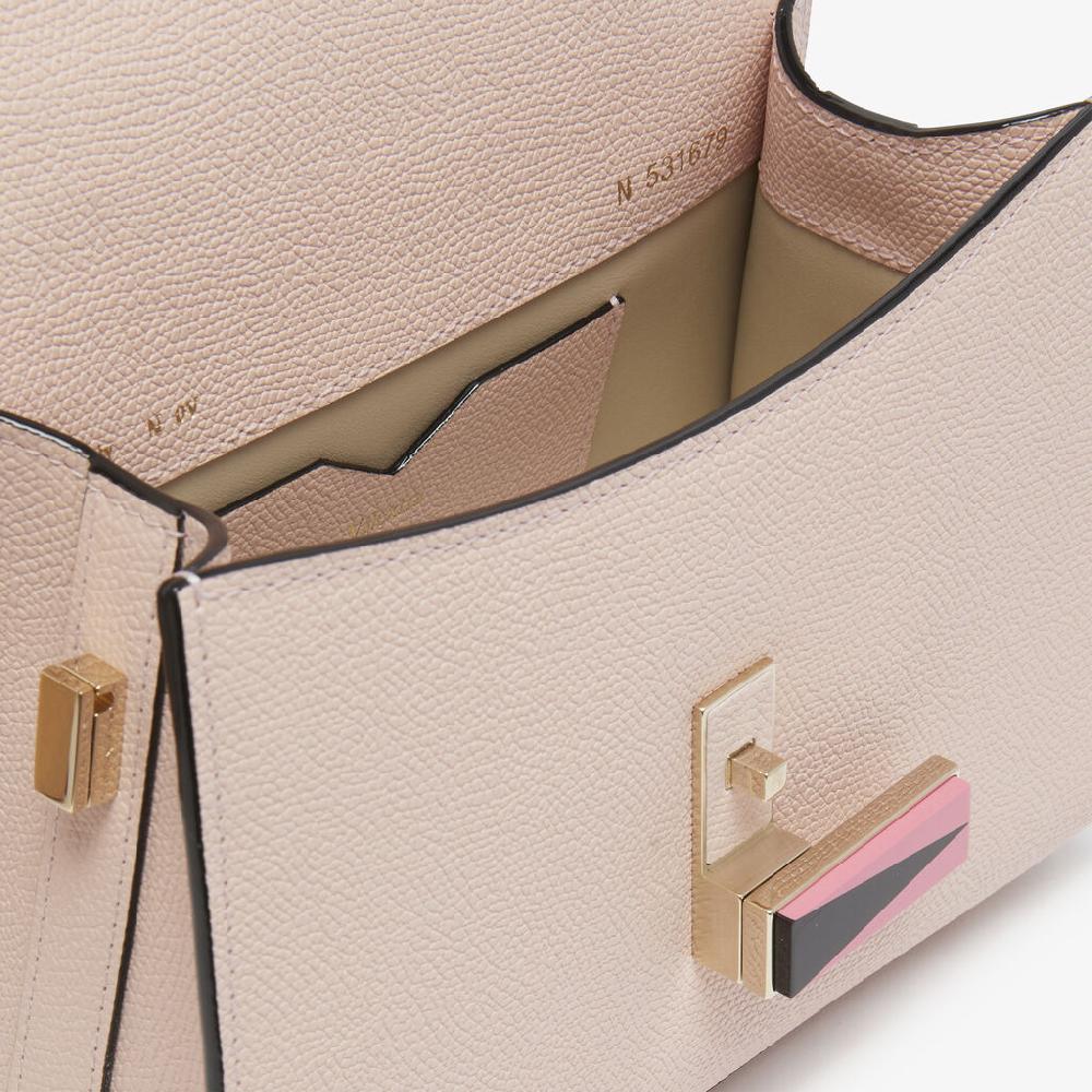 Valextra Borsetta a mano da Donna in Pelle Rosa | Valextra Iside Offerta temporanea