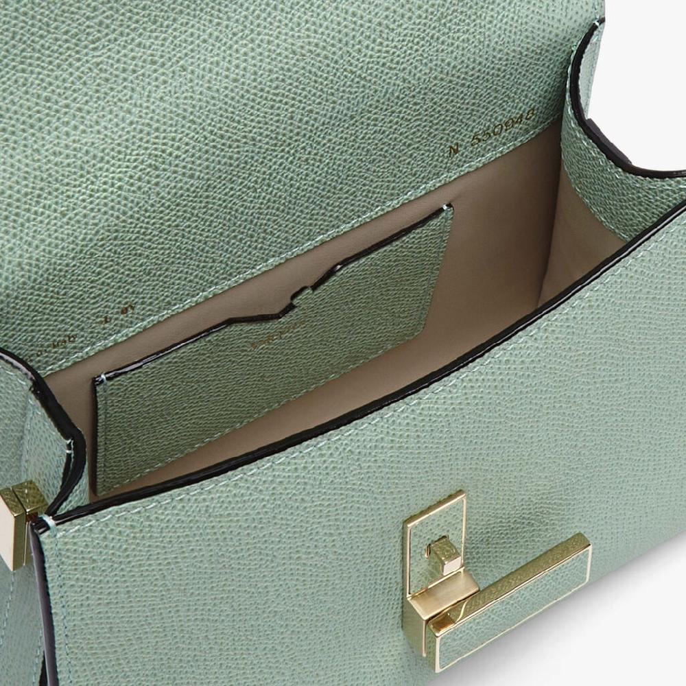 Valextra Borsetta a mano da Donna in Pelle Verde Acqua | Valextra Iside Lightning offer