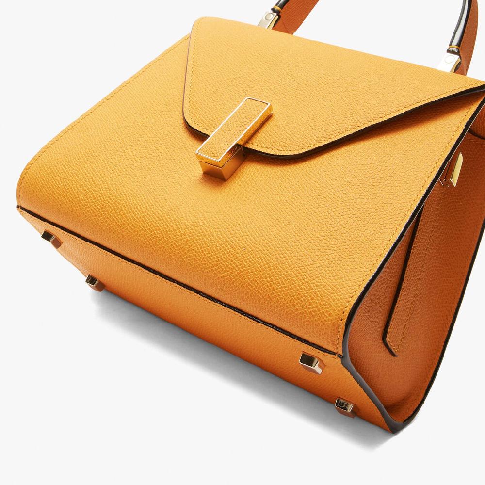 Valextra Borsa a mano Mini in Pelle Gialla con tracolla | Valextra Iside Bestseller