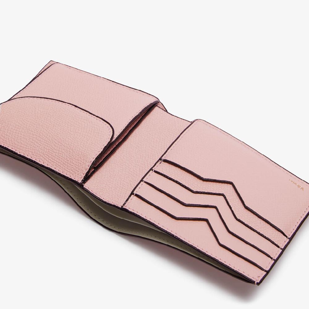 Valextra Portafoglio bifold da Donna in Pelle Rosa di Lusso | Valextra Liquidazione