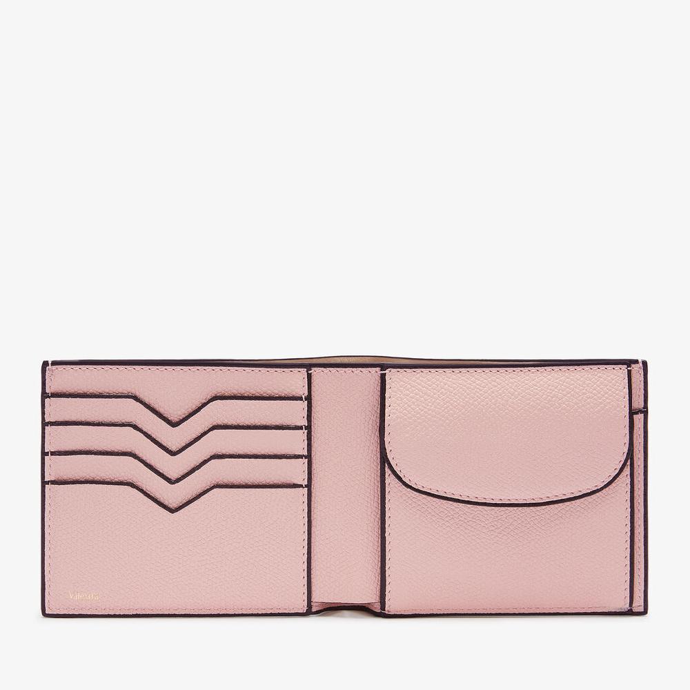 Valextra Portafoglio bifold da Donna in Pelle Rosa di Lusso | Valextra Liquidazione