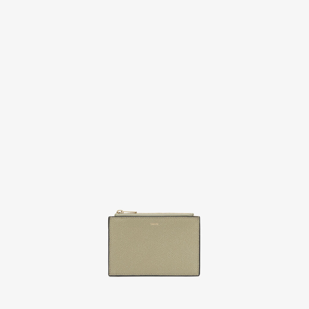 Valextra Porta carte di Lusso con zip in Pelle Verde tundra | Valextra Prezzo basso