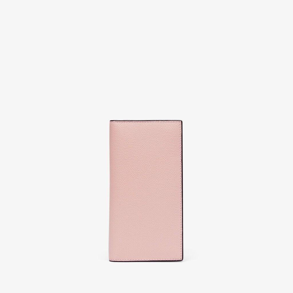 Valextra Portafoglio Bifold in Pelle Rosa con portamonete | Valextra