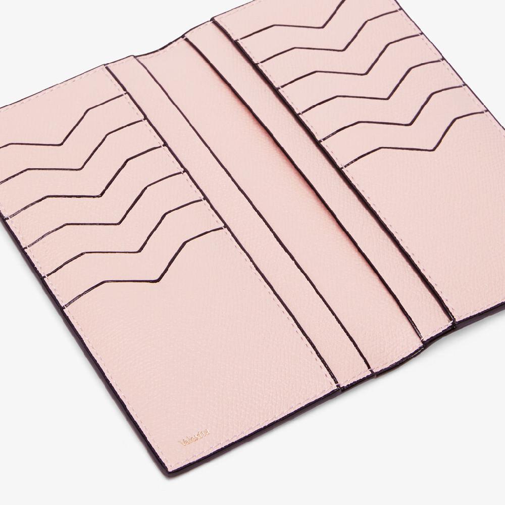 Valextra Portafoglio Bifold in Pelle Rosa con portamonete | Valextra Rilascio limitato