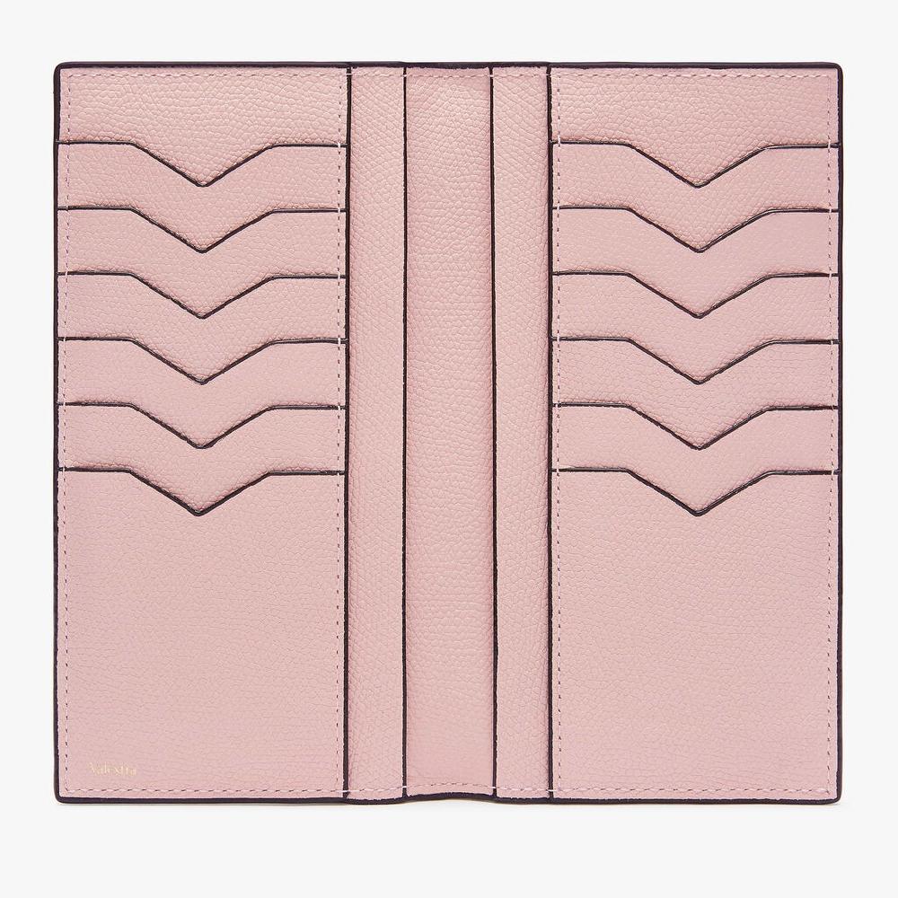 Valextra Portafoglio Bifold in Pelle Rosa con portamonete | Valextra Rilascio limitato