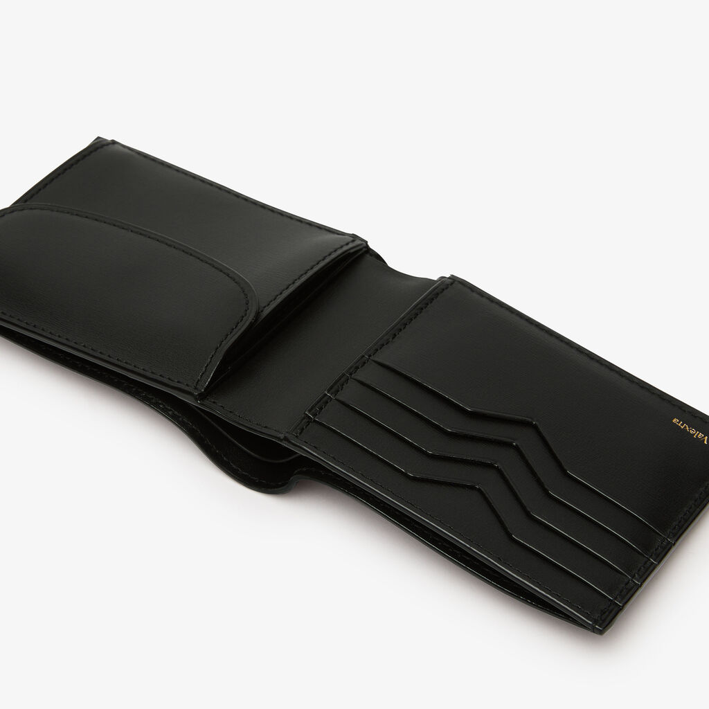 Valextra Portafoglio bifold da Uomo di Lusso in Pelle Nera | Valextra Promozione temporanea