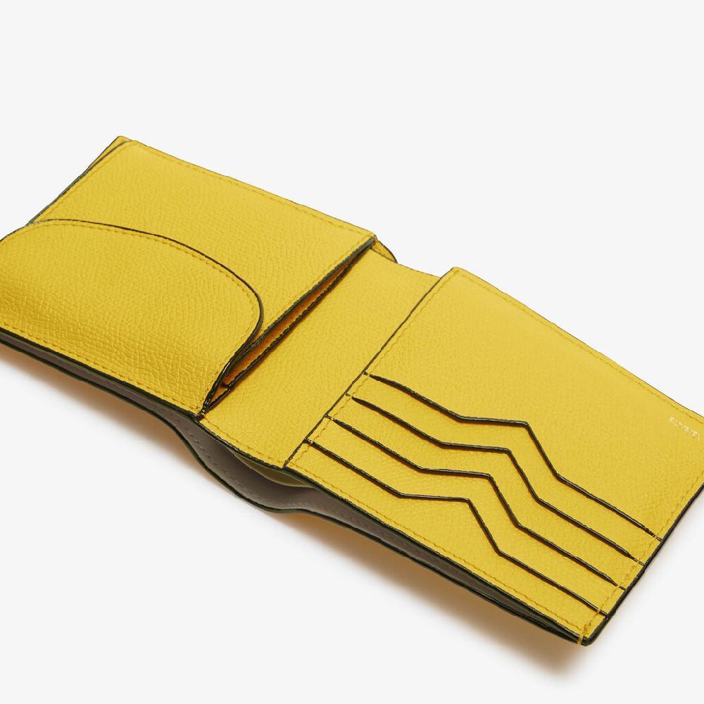 Valextra Portafoglio bifold da Donna di Lusso in Pelle Gialla | Valextra Fino al 60% di sconto