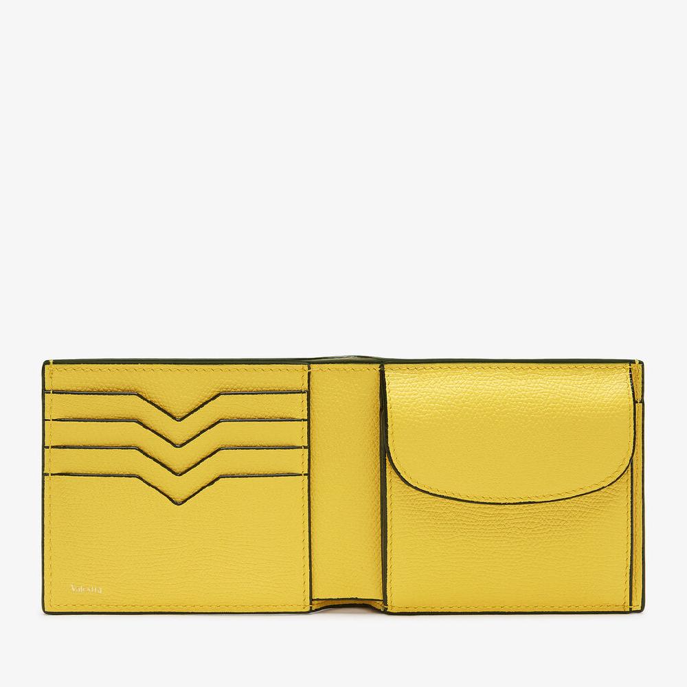 Valextra Portafoglio bifold da Donna di Lusso in Pelle Gialla | Valextra Fino al 60% di sconto
