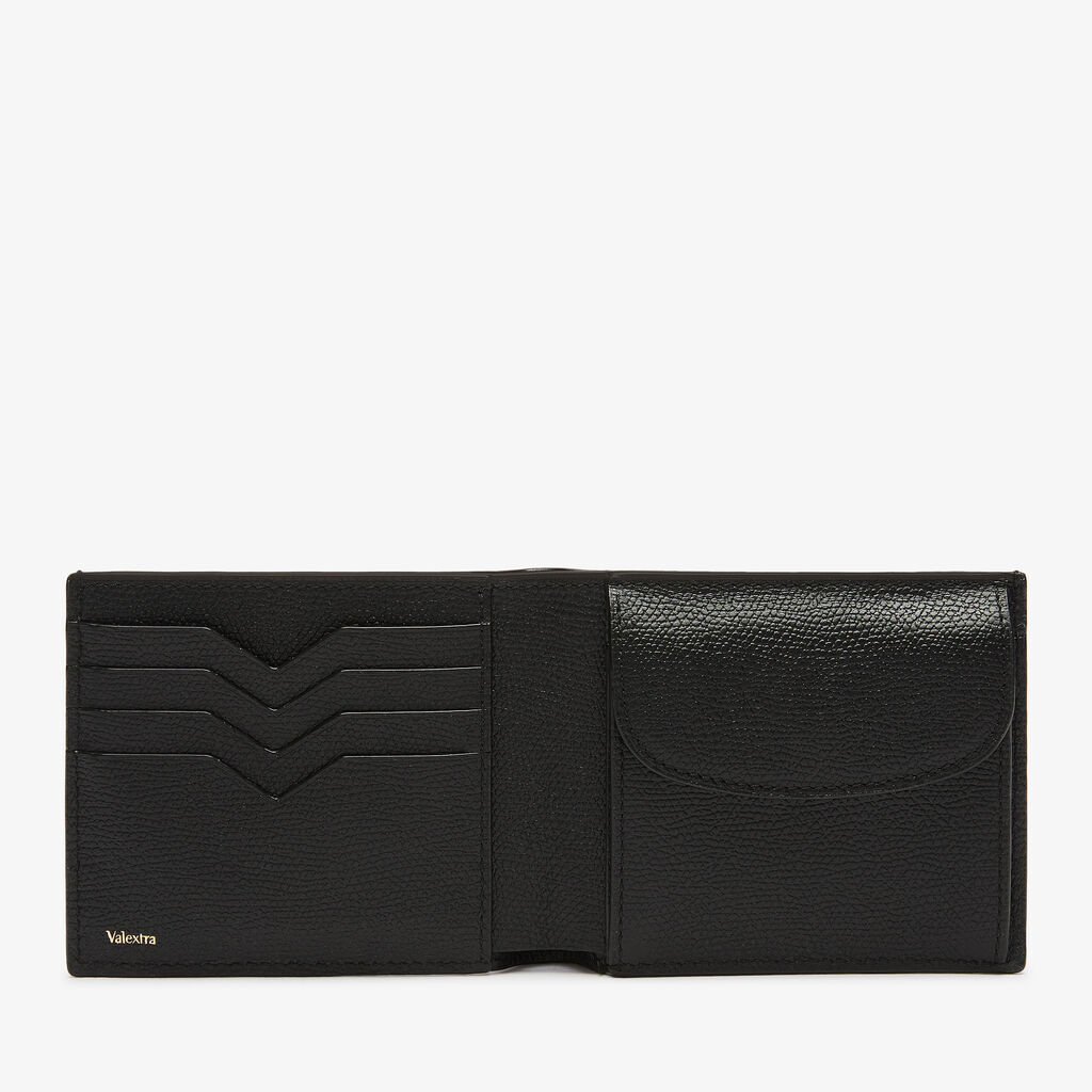 Valextra Portafoglio con portacarte in Pelle Nera | Valextra Only for today