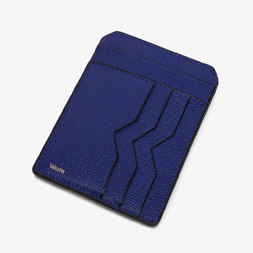Valextra Portatessere in Pelle Blu | Valextra Discount Store per i nuovi prodotti