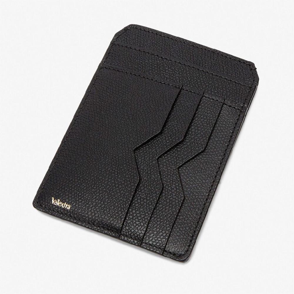 Valextra Porta carte di credito in Pelle Nera | Valextra piccola pelletteria Super sconto