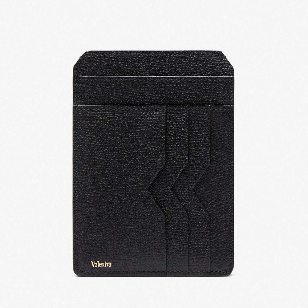 Valextra Porta carte di credito in Pelle Nera | Valextra piccola pelletteria Super sconto