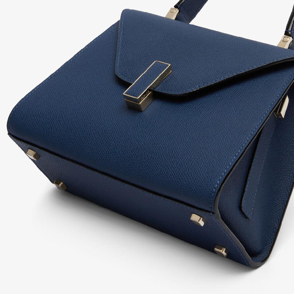 Valextra Borsa a mano Donna di Lusso in Pelle Blu Zaffiro | Valextra Iside Trasporto libero internazionale