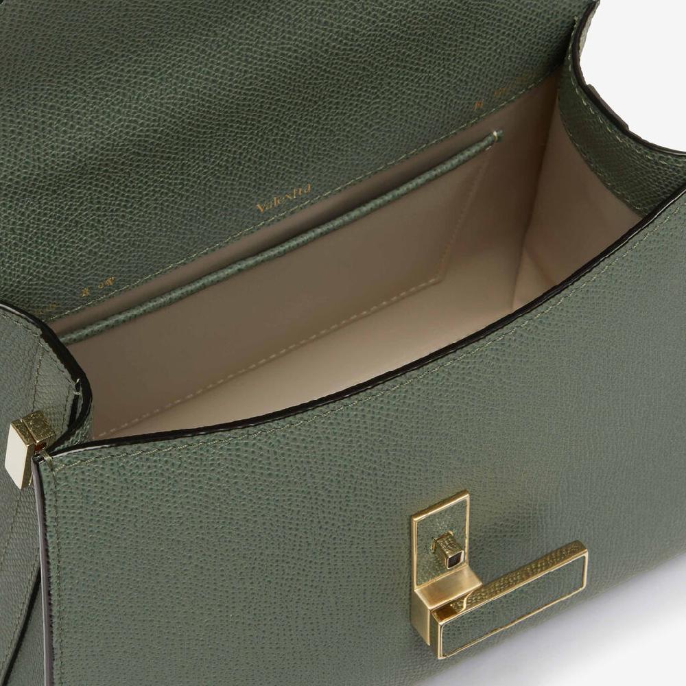 Valextra Borsetta a mano da Donna Mini in Pelle Verde | Valextra Iside Officina