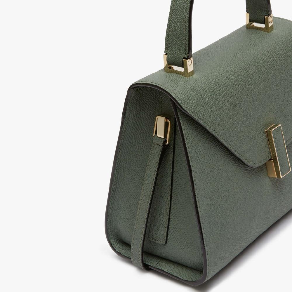 Valextra Borsetta a mano da Donna Mini in Pelle Verde | Valextra Iside Officina