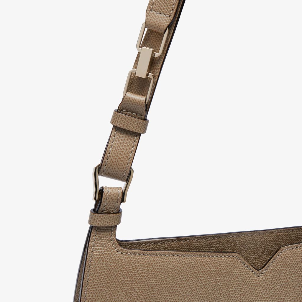 Valextra Borsa a spalla Media in Pelle Tortora | Valextra Hobo Esporta salva