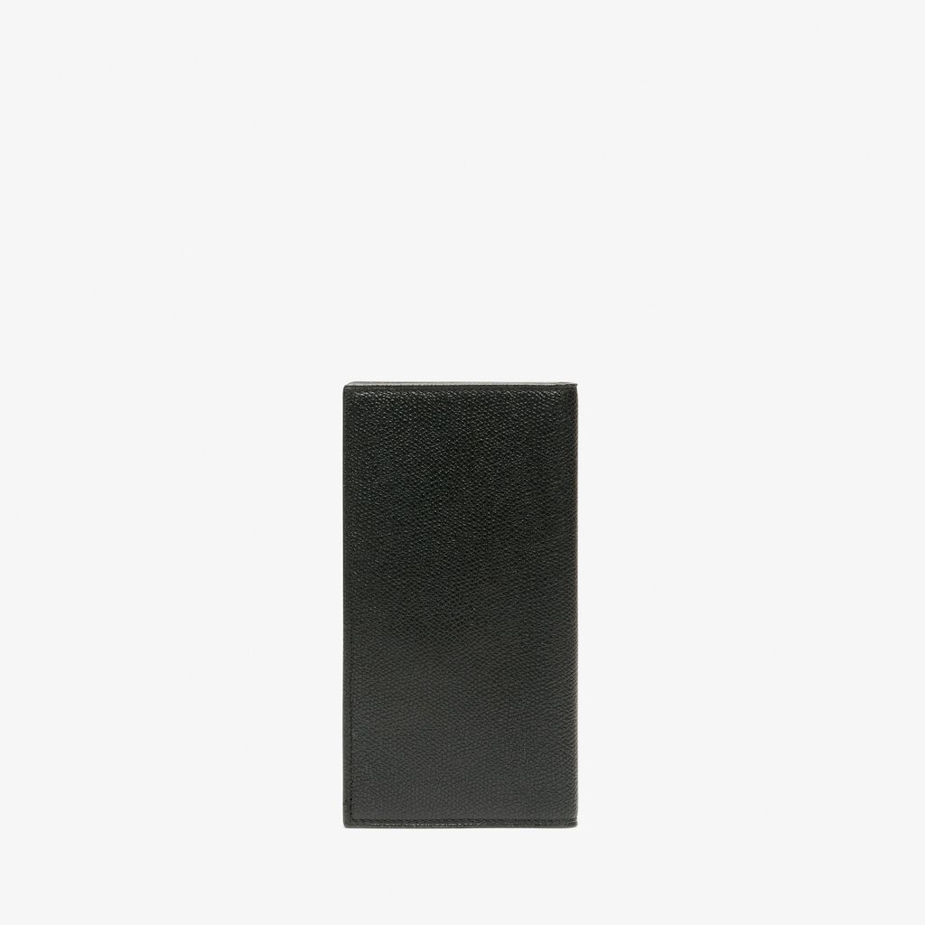 Valextra Portafoglio verticale bifold in Pelle Nera | Valextra piccola pelletteria Soddisfazione Garantita