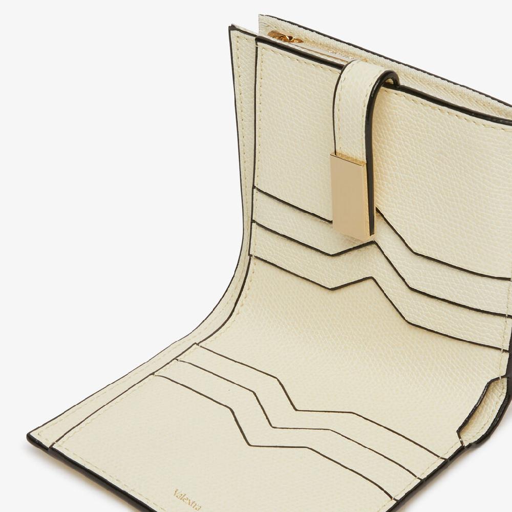 Valextra Portafoglio piccolo in Pelle Bianca | Valextra Shopping Online