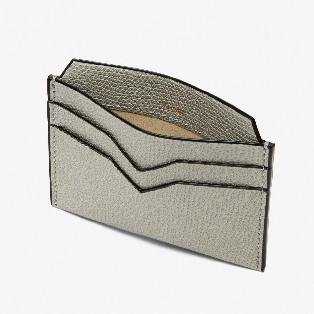 Valextra Portatessere compatto in Pelle Grigio chiaro | Valextra Convenienza