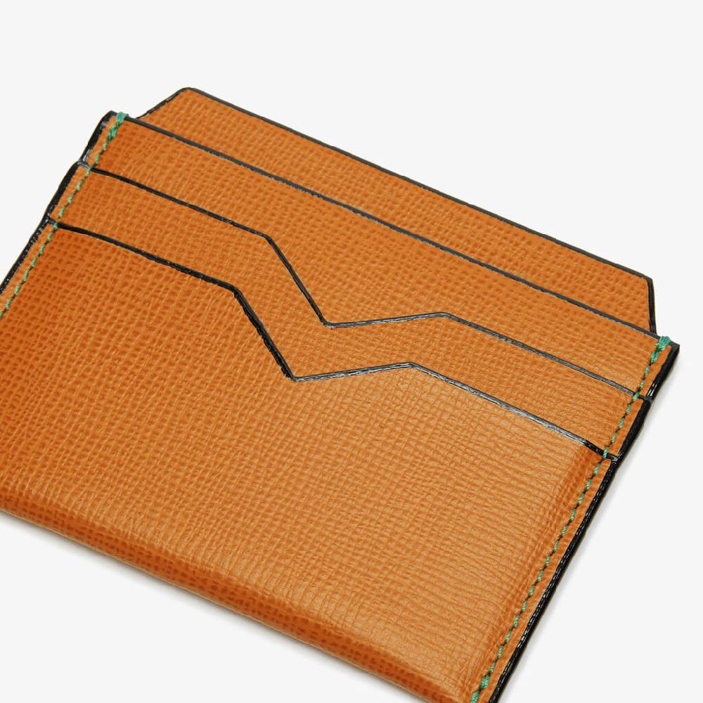 Valextra Porta carte di credito compatto in Pelle Marrone | Valextra Presa