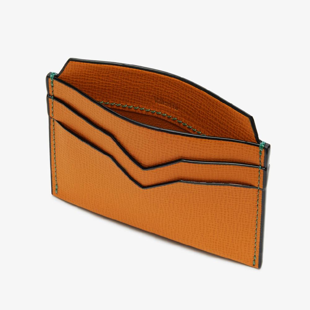 Valextra Porta carte di credito compatto in Pelle Marrone | Valextra Presa
