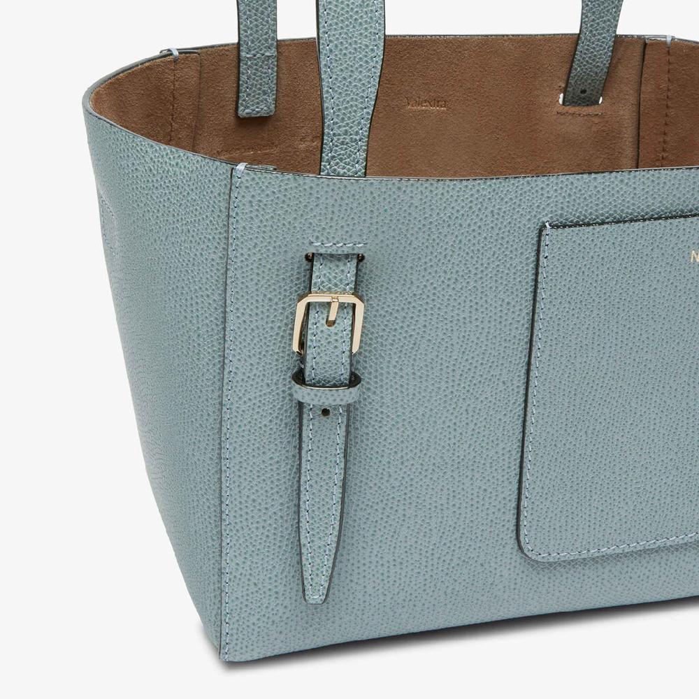 Valextra Borsa Secchiello da Donna in Pelle Azzurra | Valextra Soft Economico