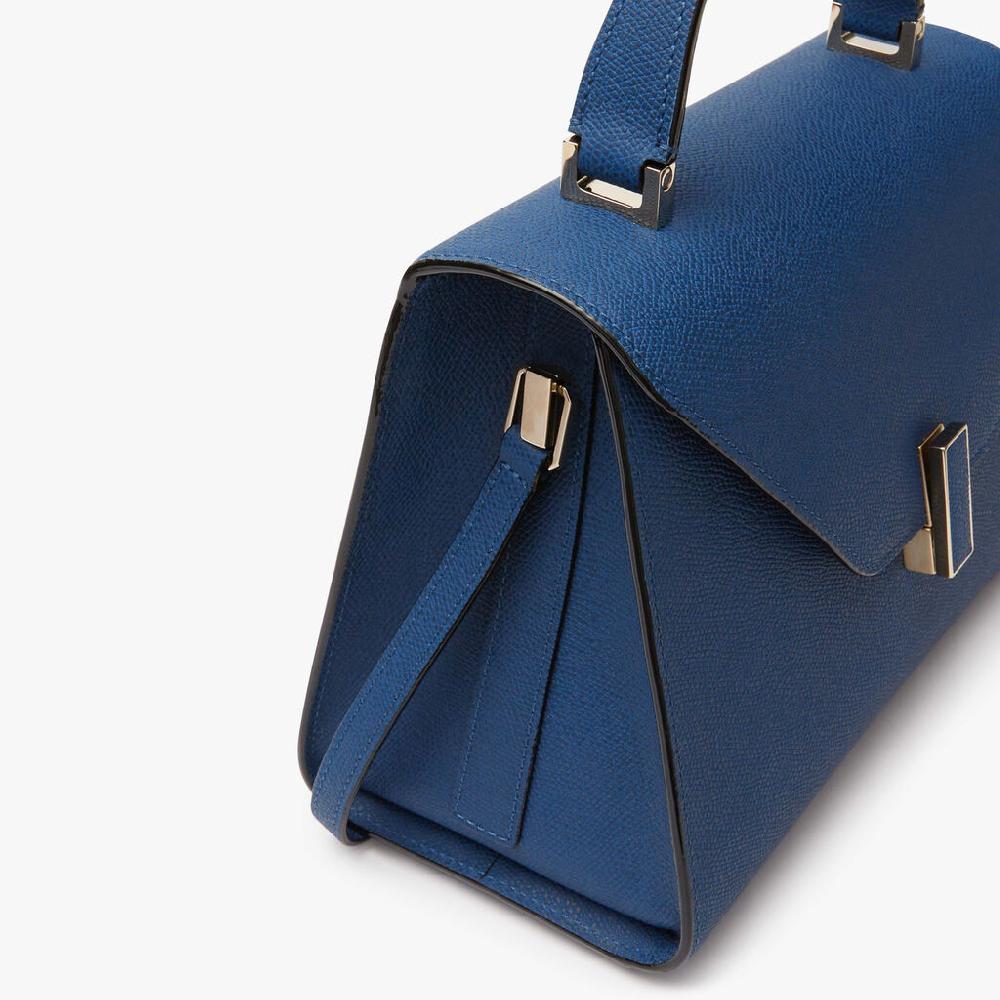 Valextra Borsa a mano da Donna in Pelle Blu Zaffiro | Valextra Iside Online