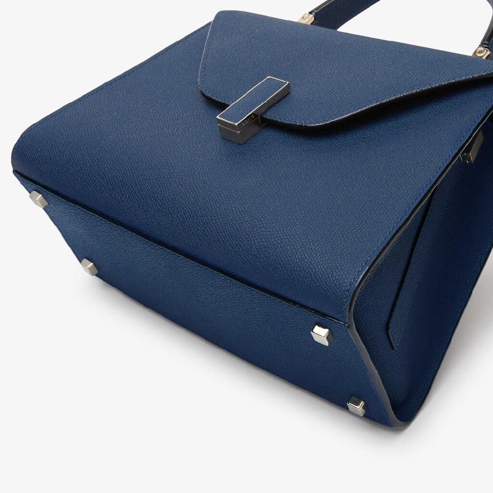Valextra Borsa a mano da Donna in Pelle Blu Zaffiro | Valextra Iside Online