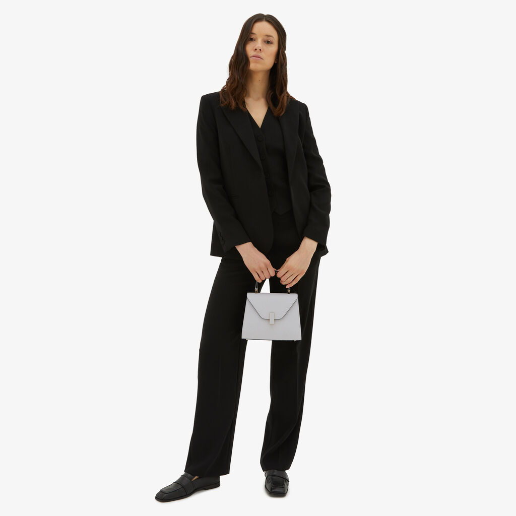 Valextra Borsa a tracolla da Donna in Pelle Grigia | Valextra Iside In Vendita
