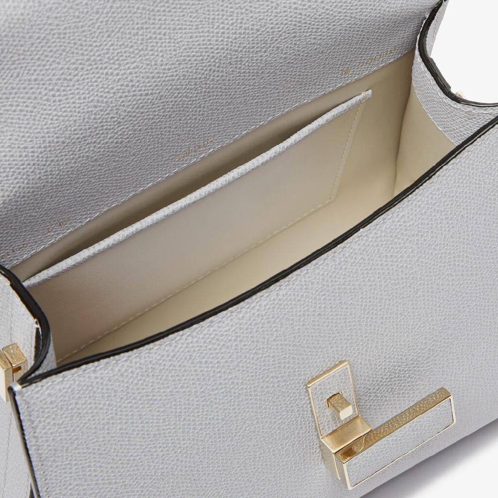 Valextra Borsa a tracolla da Donna in Pelle Grigia | Valextra Iside In Vendita
