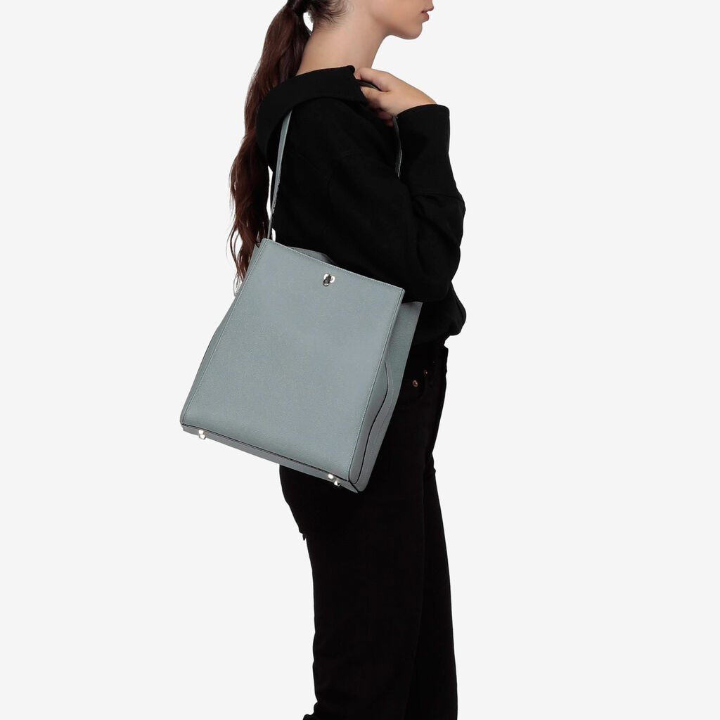 Valextra Borsa a spalla Media in Pelle Blu | Valextra Brera Saldi