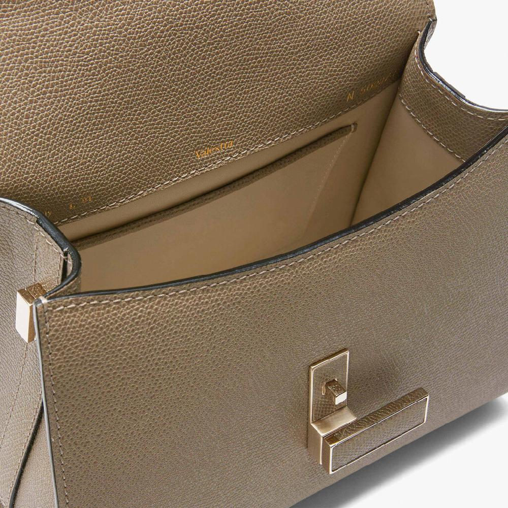 Valextra Borsa a mano Mini in Pelle Tortora | Valextra Iside Vendita Economica