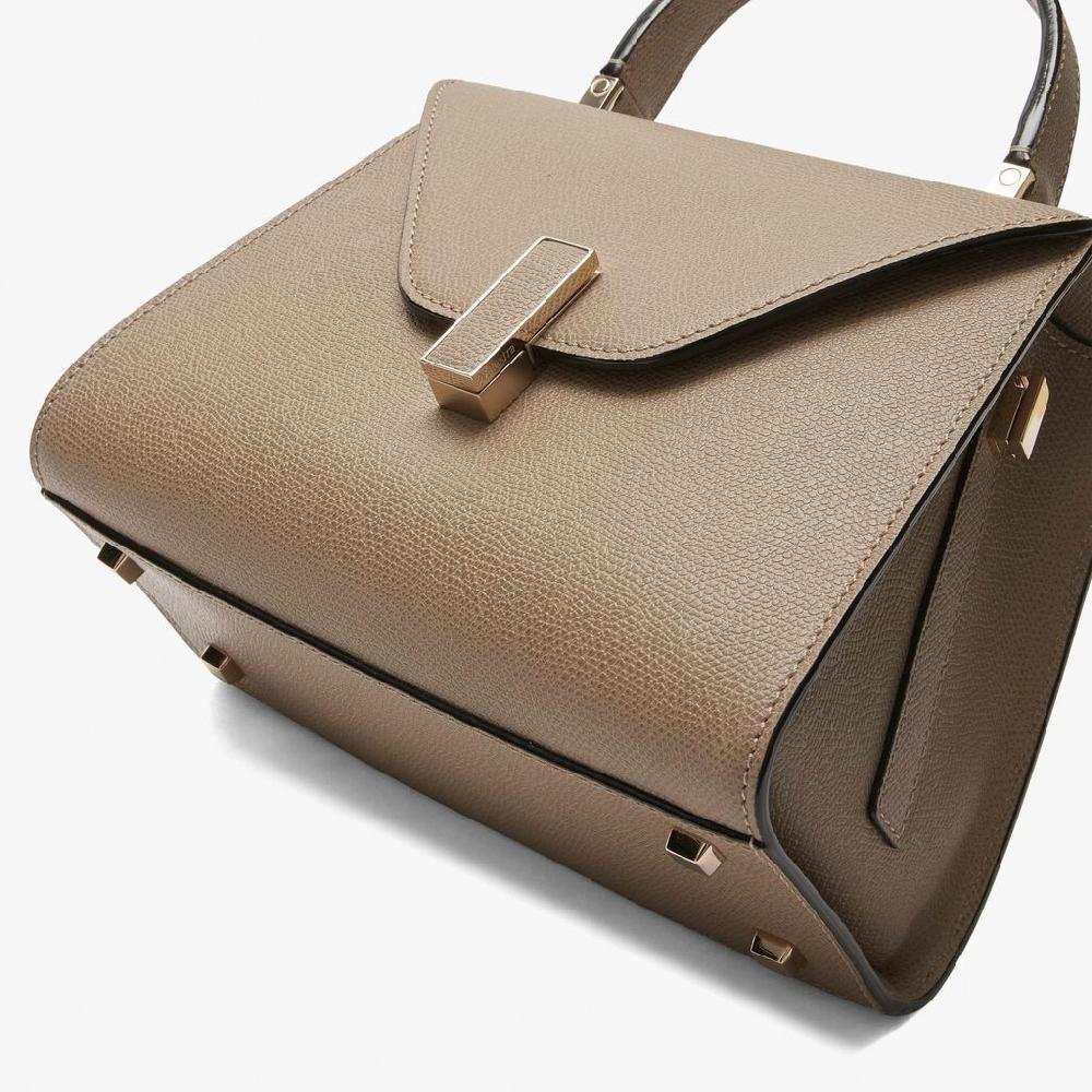 Valextra Borsa a mano Mini in Pelle Tortora | Valextra Iside Vendita Economica