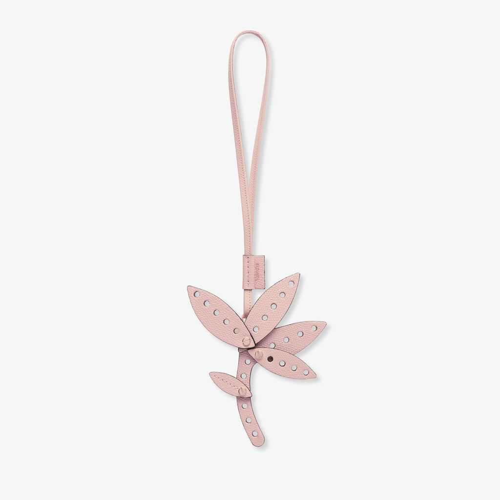 Valextra Charm Engineering Beauty Fiore | Pelle di vitello Millepunte | Rosa Peonia | Valextra