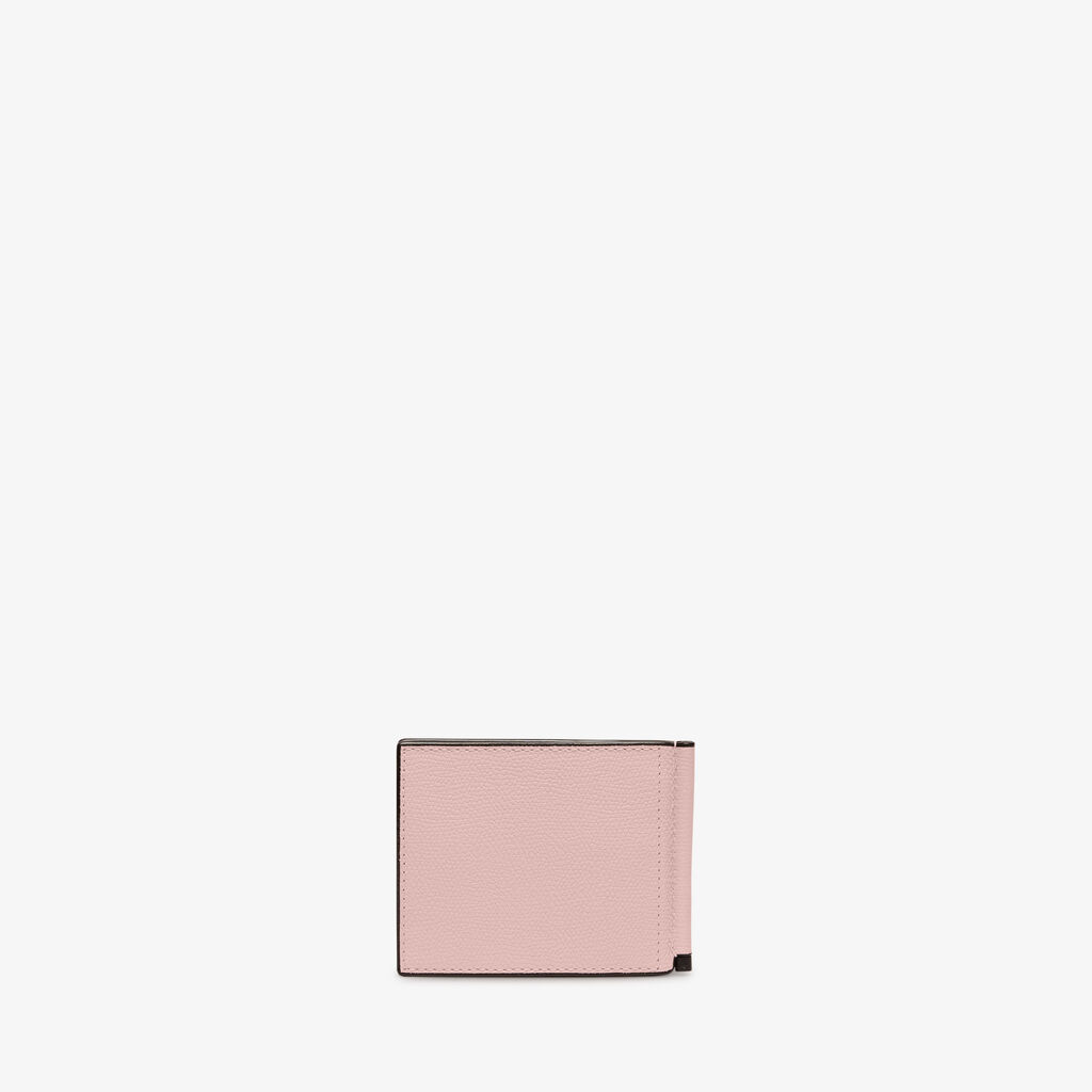 Valextra Portafoglio con fermasoldi in Pelle Rosa | Valextra Simple Grip In Saldo