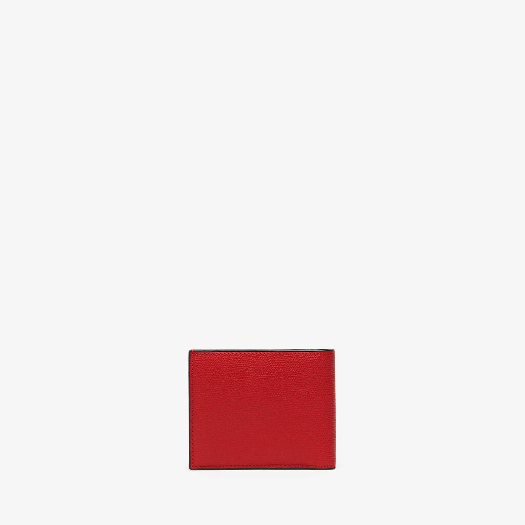 Valextra Portafoglio Bifold in Pelle Rossa con portamonete | Valextra Nuova