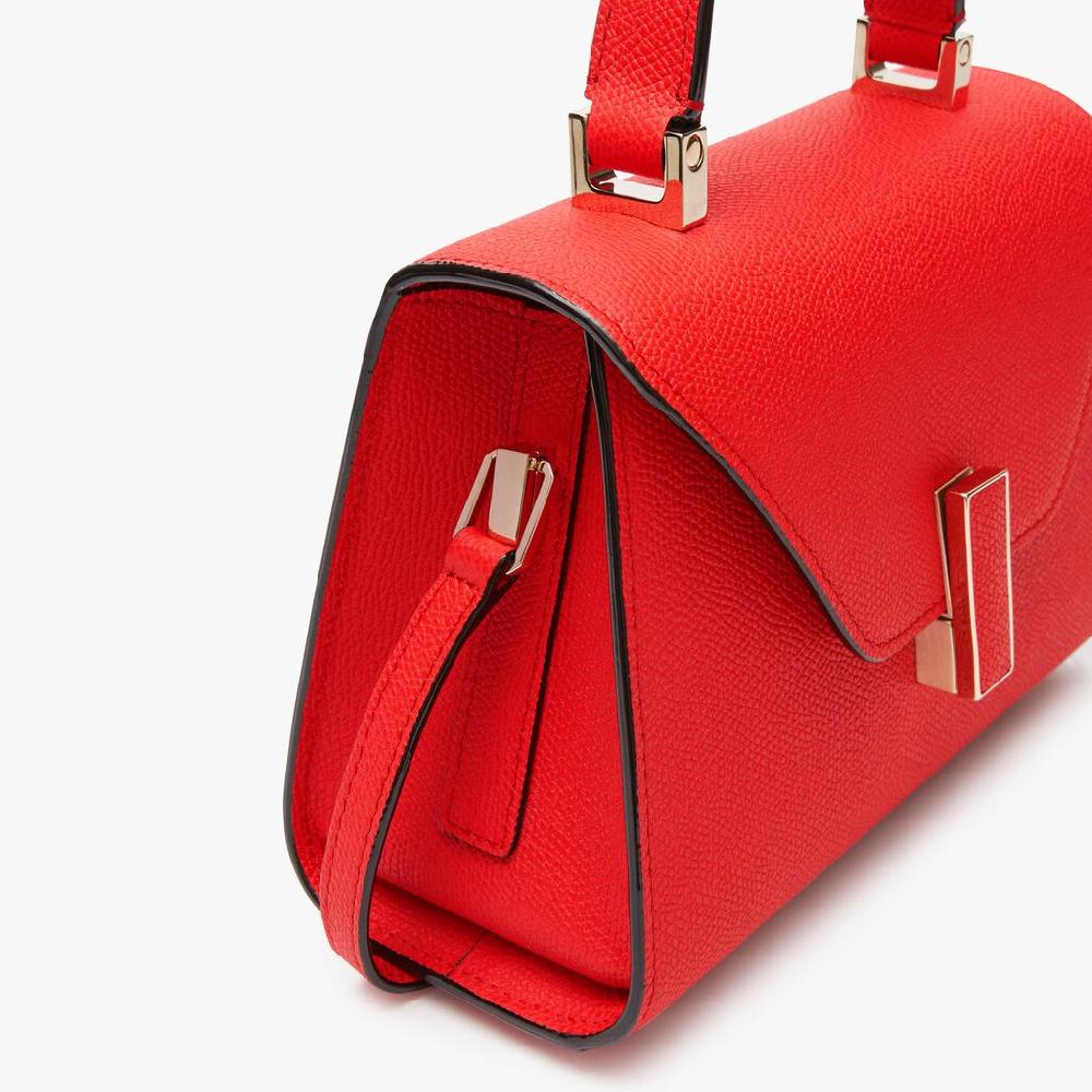 Valextra Borsa a tracolla Donna in Pelle Rossa cremisi | Valextra Iside Negozio online di fabbrica