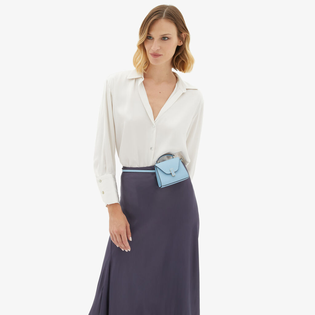 Valextra Borsa cintura da Donna di Lusso in Pelle Blu | Valextra Iside Offerta speciale