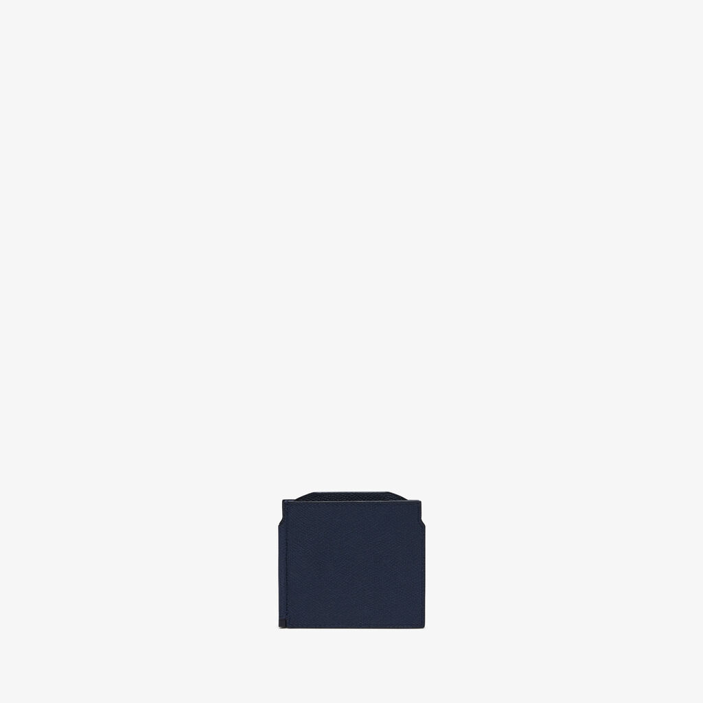Valextra Portafoglio con fermasoldi trifold in Pelle Blu | Valextra Shopping online