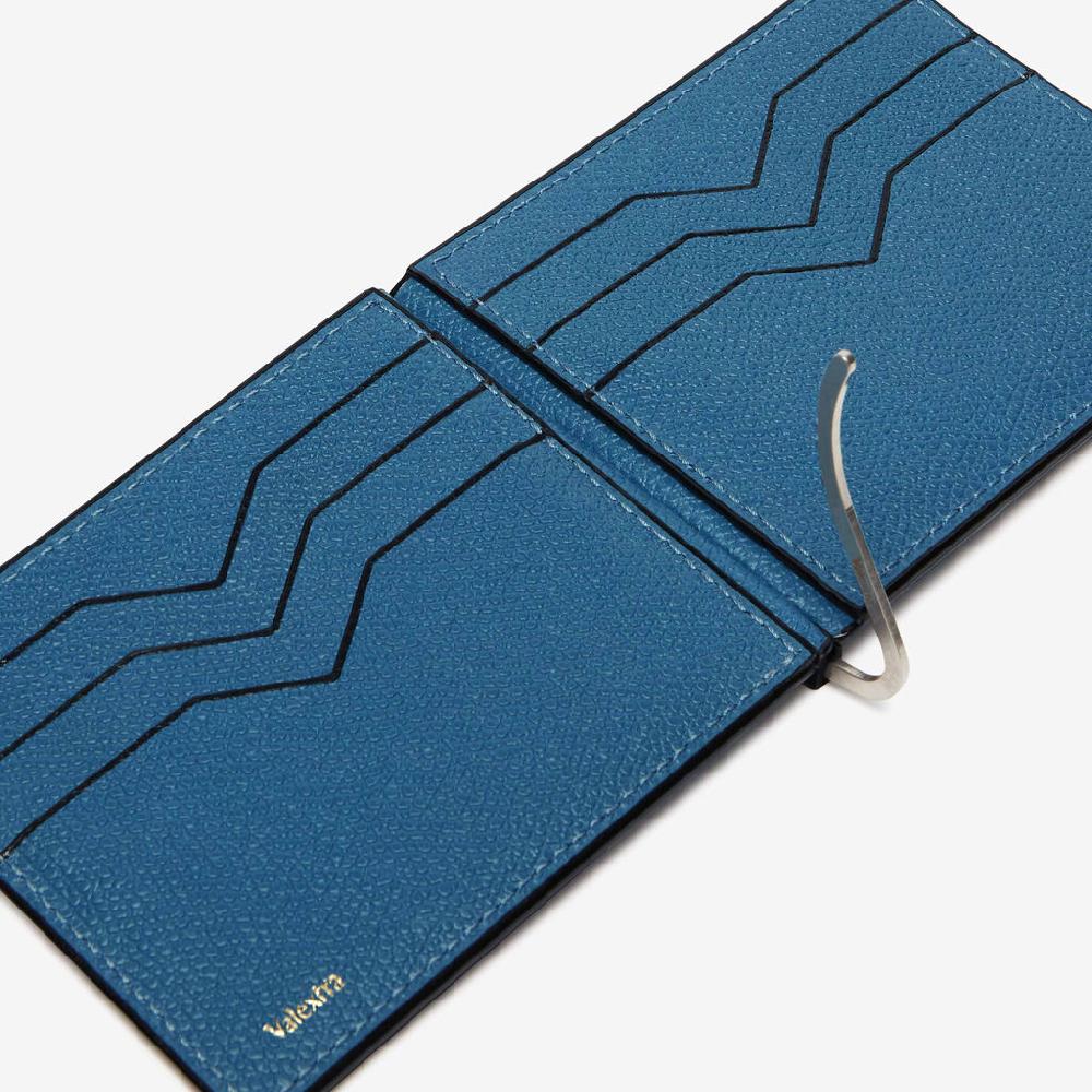 Valextra Portafoglio fermasoldi in Pelle Blu | Valextra Offerta esclusiva