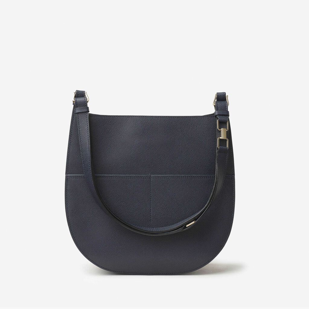 Valextra Borsa a spalla Media in Pelle Blu | Valextra Hobo Offerta Giorno del Papà