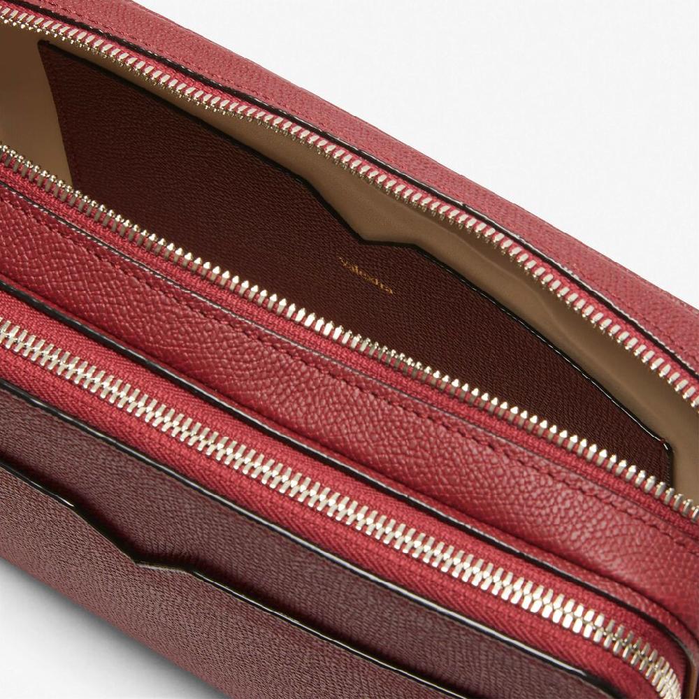 Valextra Borsetta versatile Bum Bag in Pelle Bordeaux | Valextra V-Line Offerta San Valentino