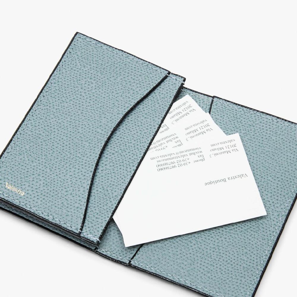 Valextra Porta carte di credito in Pelle Azzurra cerulea | Valextra Offerta Anniversario