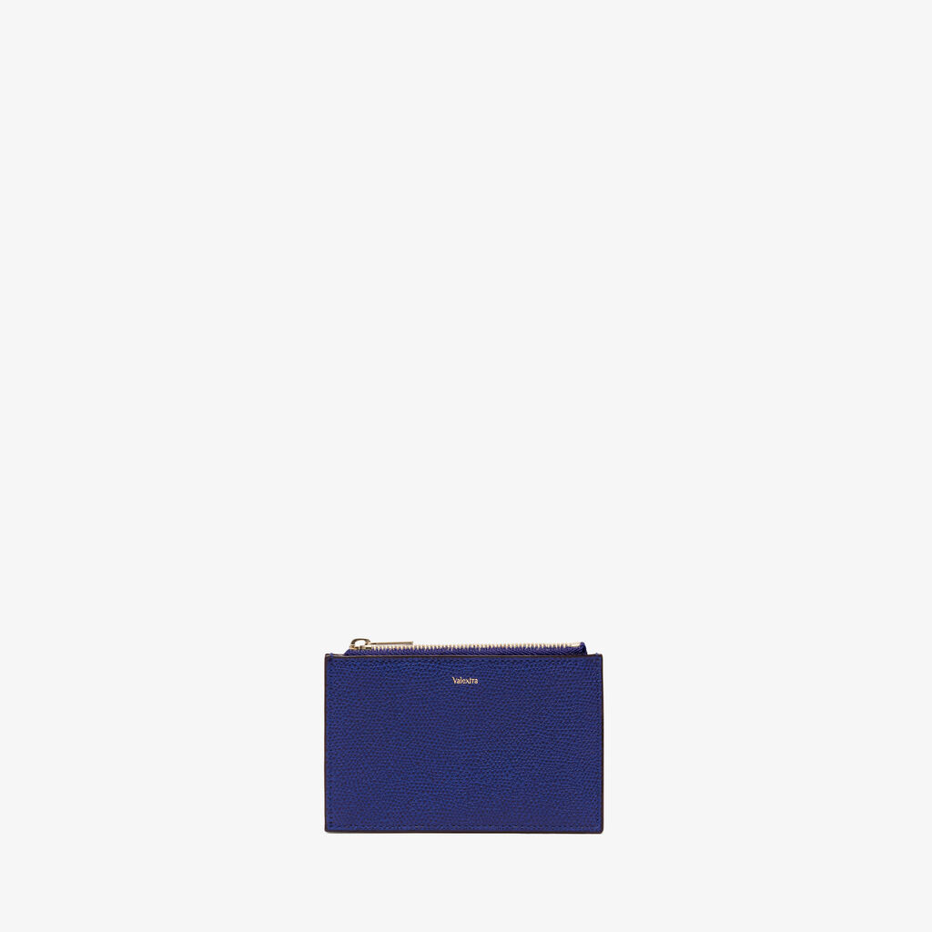 Valextra Portamonete in Pelle Blu | Valextra Vendita calda