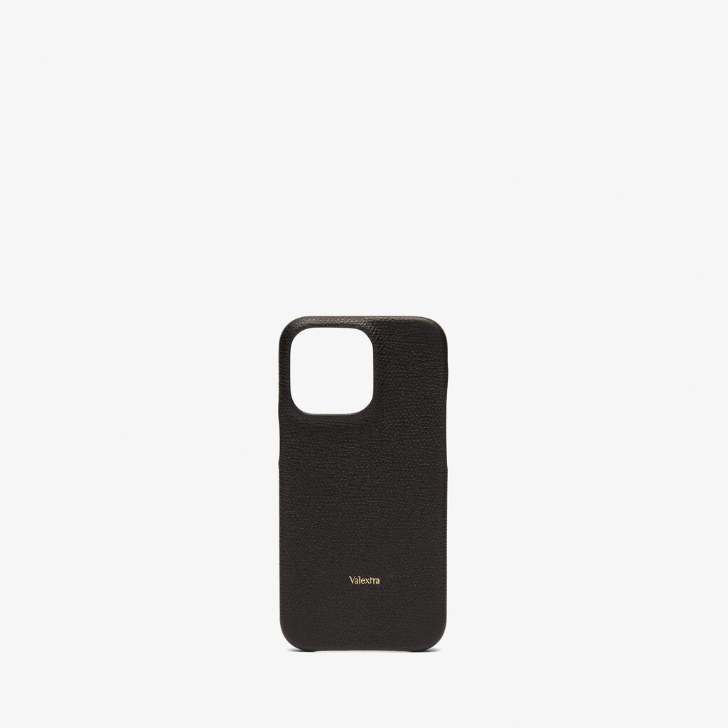 Valextra Cover rigida per Iphone 13 Pro in Pelle Nera | Valextra Offerte esclusive
